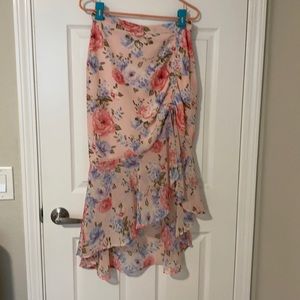 floral maxi length skirt